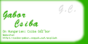 gabor csiba business card